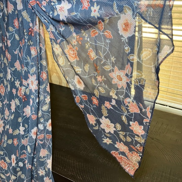 Tiffany & Grey 3X Dress Black Floral Swing Knee Length Plus Size - Picture 5 of 7